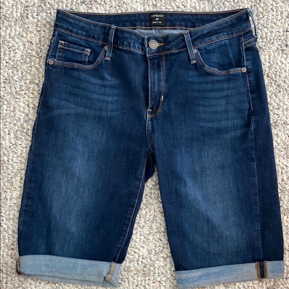 Just Black Dark Blue Jean Shorts